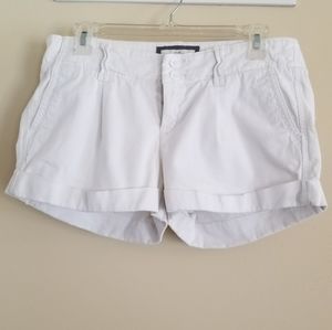 Abercrombie & Fitch White Pleated Shorts
